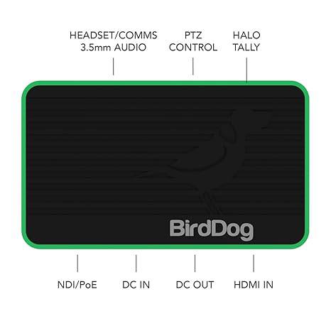 BirdDog BDFLEXENC Flex 4K Full NDI encoder from Beaver Computer, showing the compact device with ports and controls.