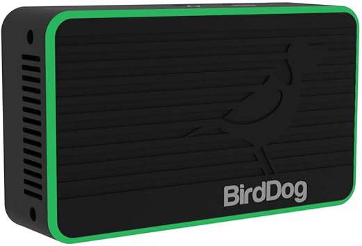 BirdDog Flex 4K Out Full NDI Decoder by Beaver Computer shown connected to video equipment with display and cables.