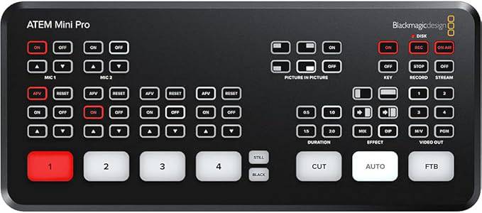 Blackmagic Design ATEM Mini Pro HDMI Live Stream Switcher (SWATEMMINIBPR)