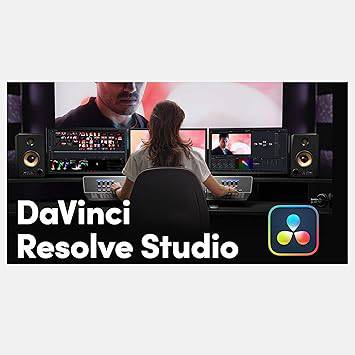 Blackmagic Design DaVinci Resolve Studio software interface on Mac, Windows, and Linux displayed on a computer screen.