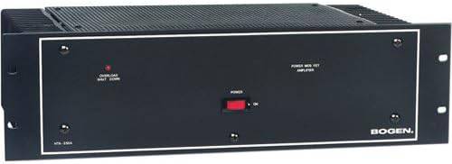 Beaver Computer BOGEN HTA250A 250W rack mount communication amplifier with control panel and connections.