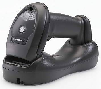 Brand new Zebra Motorola Symbol LI4278 barcode scanner with cradle and USB cable, shown on a clean background.