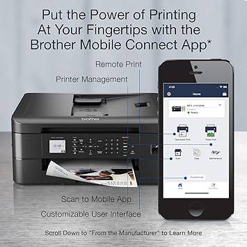 Brother MFC-J10 Series 3-in-1 Printer, Wireless Color Inkjet Printer, Printer, Copy, Scan, Fax - 9.5 ppm, 150 Sheets, 1.8