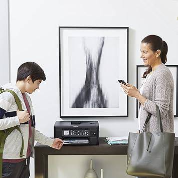 Brother MFC-J10 Series 3-in-1 wireless color inkjet printer with LCD screen, copying, scanning, faxing, and duplex printing.