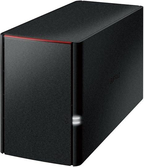 Buffalo LinkStation 220 8TB NAS storage device with multiple drive bays, designed for home or small office data sharing.