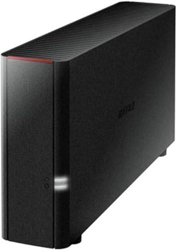 Buffalo Technology 2TB LinkStation 210 NAS gigabit personal cloud storage media server on a desk.