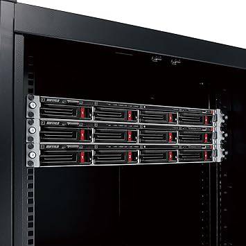Buffalo TeraStation 3420RN 4-bay NAS with 16TB storage, rackmount design, includes two 8TB hard drives, network attached storage.