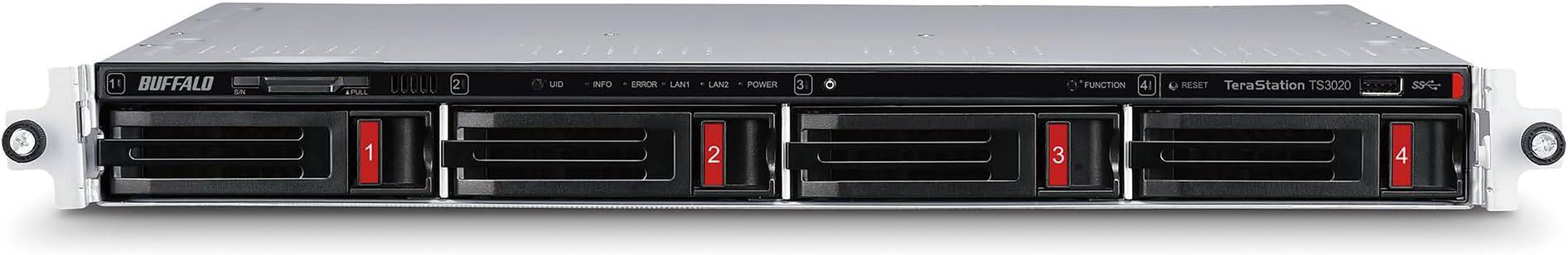 BUFFALO TeraStation 3420RN 4-Bay SMB 4TB (2x2TB) Rackmount NAS w/Hard Drives Included Network Attached Storage - TS3420RN0402