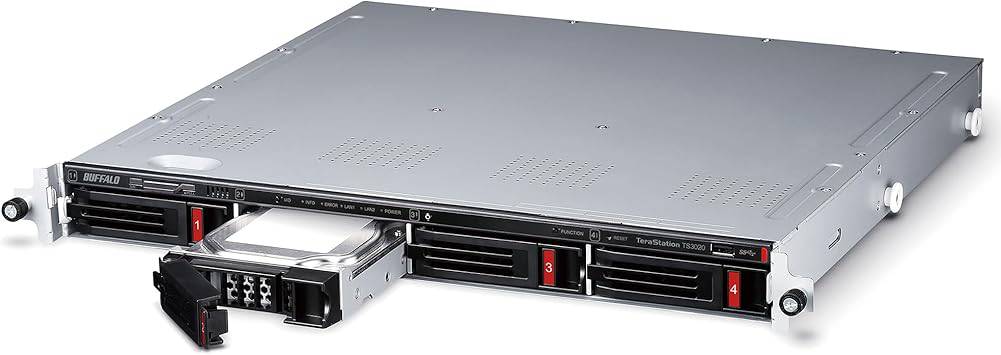 BUFFALO TeraStation 3420RN 4-Bay SMB 4TB (2x2TB) Rackmount NAS w/Hard Drives Included Network Attached Storage - TS3420RN0402