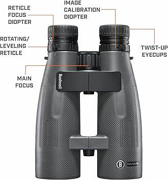 Bushnell Match Pro ED 15x56 Binoculars with Rotatable MRAD Reticle - High Precision, Long-Range Spotting Binoculars for Shooters and Hunters - BMP1556G