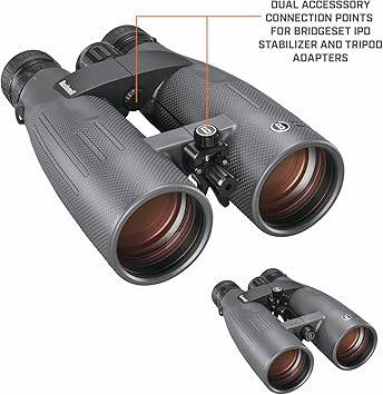Bushnell Match Pro ED 15x56 Binoculars with Rotatable MRAD Reticle - High Precision, Long-Range Spotting Binoculars for Shooters and Hunters - BMP1556G