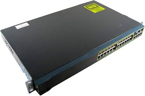 Beaver Computer Catalyst WS-C2960S-24TS-L 24-port Gigabit Ethernet switch with multiple ports and LED indicators on the front panel.