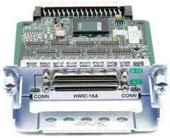 Cisco 16-channel asynchronous serial interface card for ISR 4000 series routers by Beaver Computer, shown installed in the device.