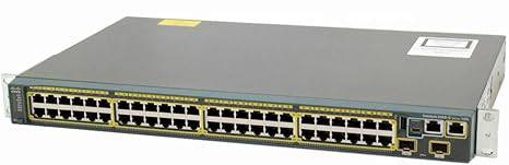 Cisco 2960S Series 48-port Gigabit Ethernet switch with multiple ports and LED indicators, designed for network connectivity.