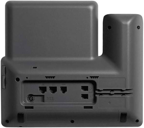 Cisco 8851 IP Phone wall mountable with cable, featuring a sleek design and multiple call buttons, displayed on a neutral background.