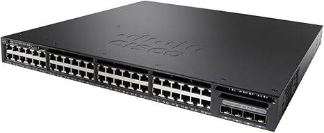 Cisco Catalyst 3650-48P Layer 3 Switch by Beaver Computer, front view showing ports and network connectivity features.