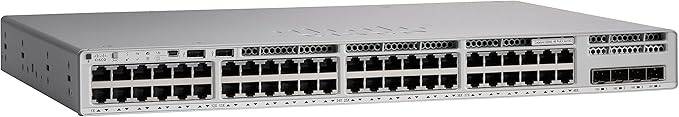 Cisco Catalyst 9200L-48P-4G Layer 3 switch with 48 Gigabit Ethernet ports and 4 uplinks, manageable network hardware.