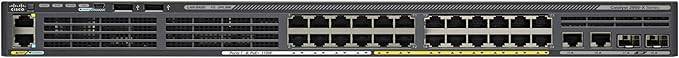Cisco Catalyst WS-C2960X-24PS-L 24-port Ethernet switch with 370W PoE, featuring multiple Ethernet ports and power supply.
