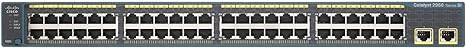 Cisco Catalyst WS-C2960X-48LPD-L 48 port Ethernet switch with 370W PoE, featuring multiple ports and LED indicators.