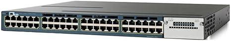 Cisco Catalyst WS-C3560X-48T-L 48-port Ethernet switch with front view showing ports and LED indicators.