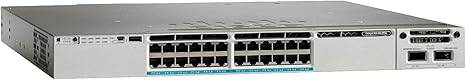 Cisco Catalyst WS-C3850-24U Ethernet switch with 24 ports, shown in a professional network setup.