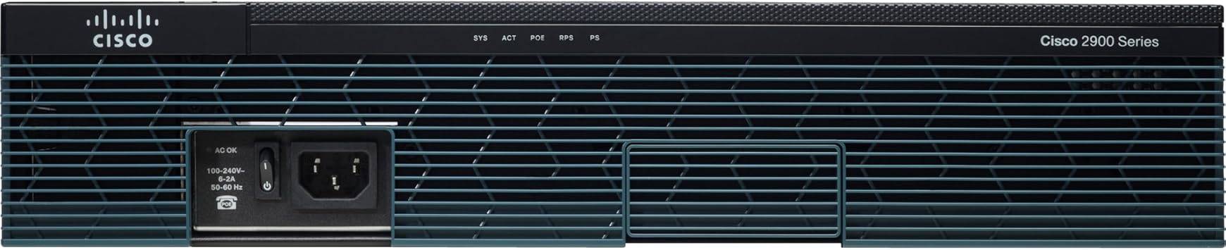 Cisco 2911 Ethernet router with dual-band Wi-Fi, black, 2.4 GHz and 5 GHz, ideal for home and business networking.