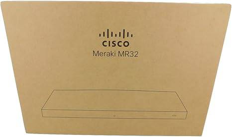 Cisco Meraki Indoor Access Point, MR32-HW (802.11ac, 2x2 MIMO Dual-band, 2.4GHz and 5GHz, AC, Bluetooth, POE)