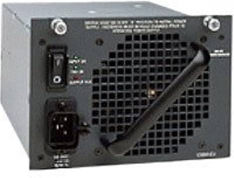 Cisco Catalyst 4500 power supply unit with 2800W AC power, shown with cables and connectors.