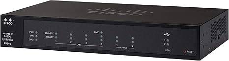 Cisco RV340 VPN router with 4 Gigabit Ethernet ports and Dual WAN, featuring limited lifetime protection.