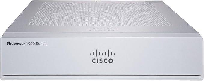 Cisco Secure Firewall Firepower 1010 security appliance with 8 Gigabit Ethernet ports and up to 2 Gbps throughput.