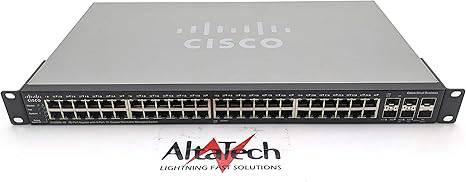 Cisco SG500X-48-K9 48-port Gigabit Ethernet managed switch with stackable design, shown with front panel ports and status LEDs.