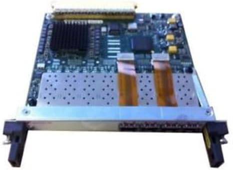 Cisco SPA-4XOC12-POS 4-Port OC-12c/STM-4 POS Shared Port Adapter on a network device with multiple ports and cables