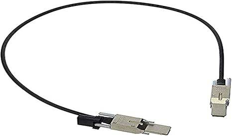 Cisco Stack-T4-3M stacking cable from Beaver Computer, showing a black cable with connectors for network device stacking.