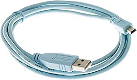 Cisco USB console cable with attached documentation, used for network device management and configuration.