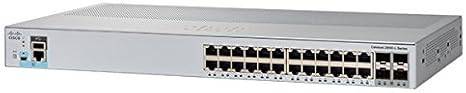Cisco WS-C2960L-24TS-LL Catalyst switch with 24 Gigabit Ethernet ports and 4 SFP uplink ports, part of Beaver Computer's network gear.