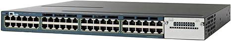 Cisco WS-C3560X-48P-S 48-port Gigabit Catalyst Switch with Ethernet ports, black rack-mountable network switch.