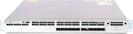 Cisco WS-C3850-12S-E Catalyst switch with 12 ports, managed, rack-mountable, gray color, suitable for network infrastructure.