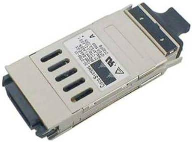 Cisco WS-G5484 1000Base-SX GBIC module installed in network equipment, featuring compact design and fiber optic ports.