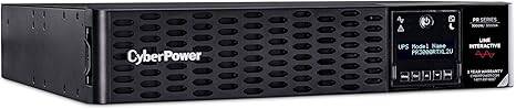 CyberPower PR3000RTXL2U Smart App Sinewave UPS System, 3000VA/3000W, 9 Outlets, 2U Rack/Tower, EBM Option - PR3000RTXL2U