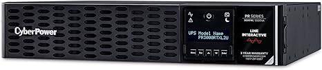 CyberPower PR3000RTXL2U Smart App Sinewave UPS System, 3000VA/3000W, 9 Outlets, 2U Rack/Tower, EBM Option - PR3000RTXL2U