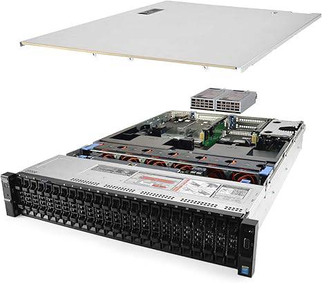 Dell PowerEdge R730XD server with dual E5-2660v3 CPUs, 96GB RAM, H730 RAID, and 24 600GB SAS drives.