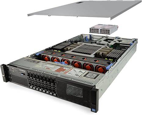 Dell PowerEdge R820 server with 2.20GHz 32-core processor, 512GB RAM, 8x 600GB drives, mid-level, renewed.