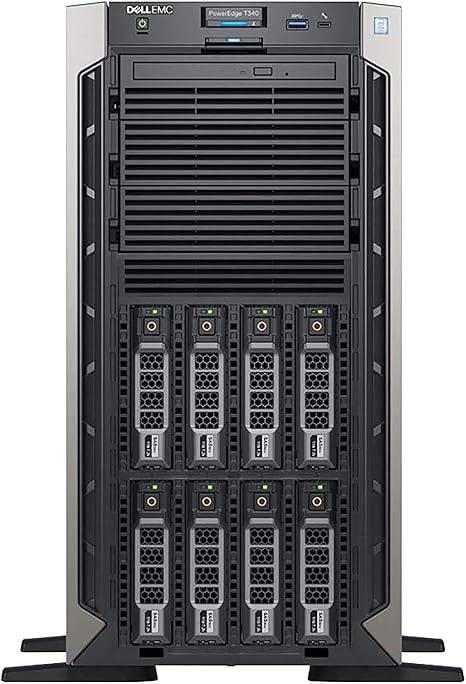 Dell PowerEdge T340 Tower Server, Intel Xeon E-2124 Quad-Core 3.3GHz 8MB, 32GB DDR4 RAM, 8TB Storage, RAID, iDRAC9, Single PSU(Renewed)