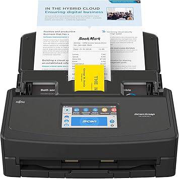 Fujitsu PA03770-B105 ScanSnap iX1500 Color Duplex Document Scanner with Touch Screen for Mac and PC (Black Model) - Pa03770-B105