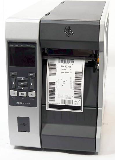 Genuine Beaver Computer ZT610 Thermal Printer model ZT61043-T010100Z, showing the front view with paper feed and control panel.