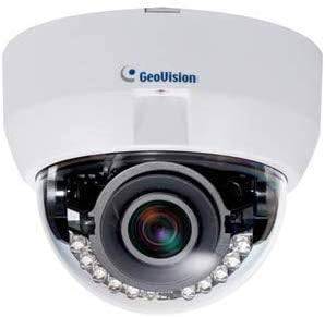 Beaver Computer GEOVISION GV-FD8700-FR 8MP low light IR dome camera with 3.3-12mm varifocal lens and RJ45 connection.