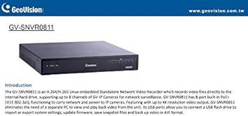 Geovision GV-SNVR0812 8-channel 4K PoE NVR with 2TB storage for surveillance system setup.