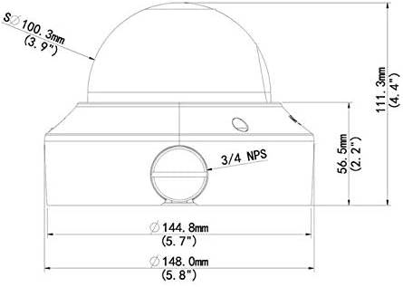 GEOVISION GV-TVD4700 4MP IR WDR 3DNR Network Outdoor Mini Dome Camera with 2.8~12mm varifocal Lens, RJ45 Connection