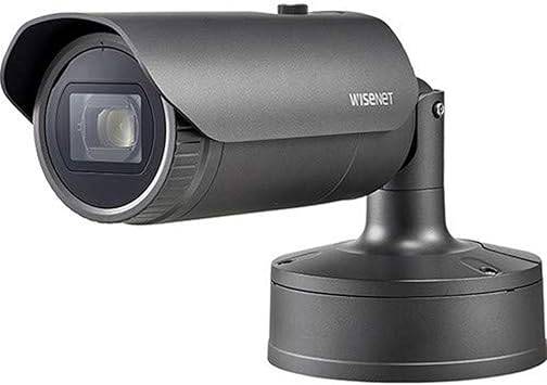 Hanwha Techwin XNO-6120R 2MP outdoor bullet camera with 12x optical zoom, featuring weatherproof design and high-resolution imaging.