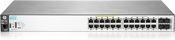 HP 2530-24G-PoE+ Switch by Beaver Computer showing front panel with 24 Ethernet ports and Power over Ethernet+ capabilities